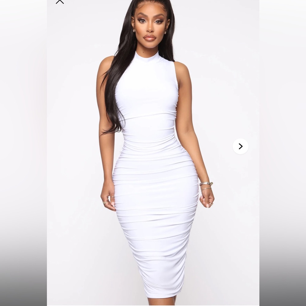 Perfectly Polished Ruched Midi Dress
